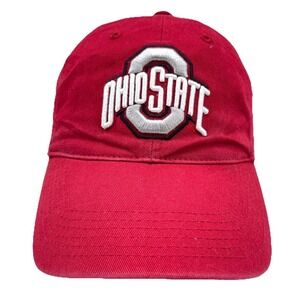 Ohio State Buckeyes Hat Cap Strap Back Red Spell Out Logo BaseBall Dad OSU Twill